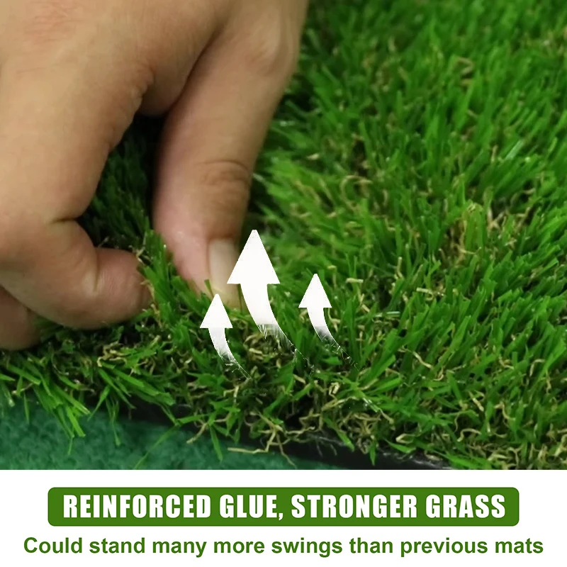 

1 шт. коврик для отработки ударов в гольфе, портативный коврик для гольфа с противоскользящим резиновым основанием, портативный тренировочный коврик для гольфа для использования на улице/в помещении.