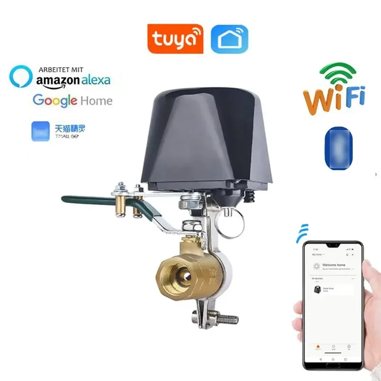 

Glomarket Smart Tuya тянущее кольцо сцепления ручной регулирующий клапан Wi-Fi контроллер система водяного клапана работает с Alexa Google