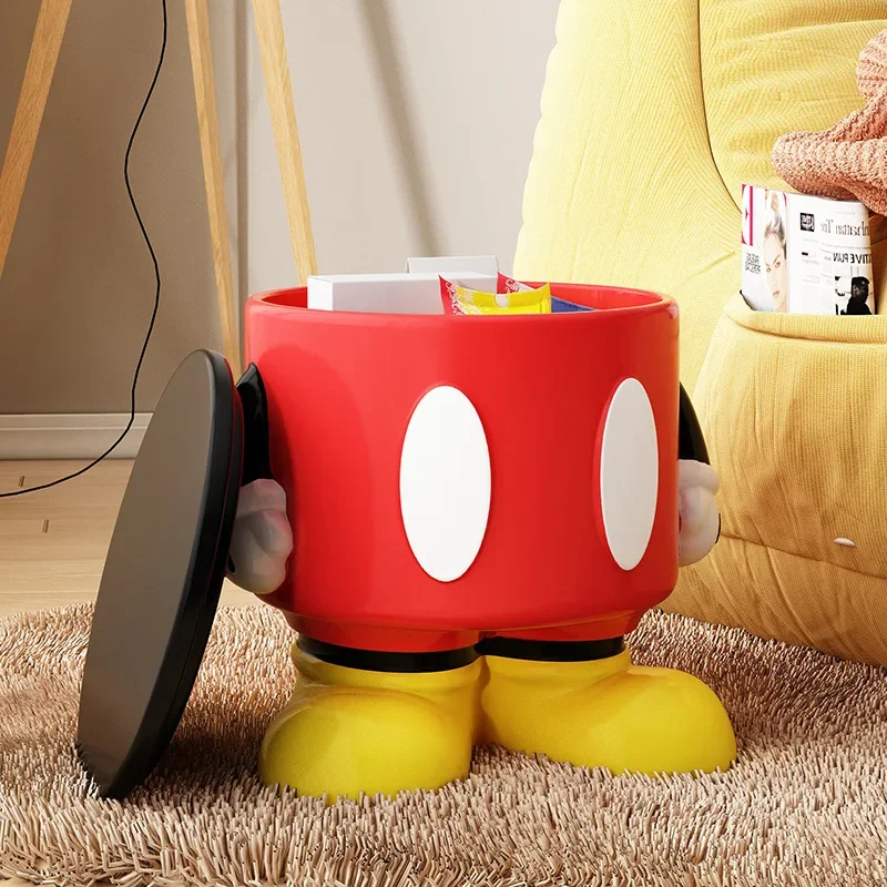 

Disney 33cm Mickey Mouse Resin Snack storage stool Action Figure Collection model Home decorations Ornaments toys kids best gift