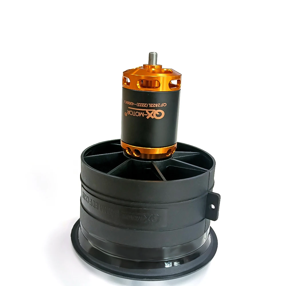QX-Motor 64mm EDF 12Blade Ducted Fan CW CCW with QF2822 Brushless Motor 2100KV 2300KV 3300KV 4300KV For RC Airplane UAV Toy Part