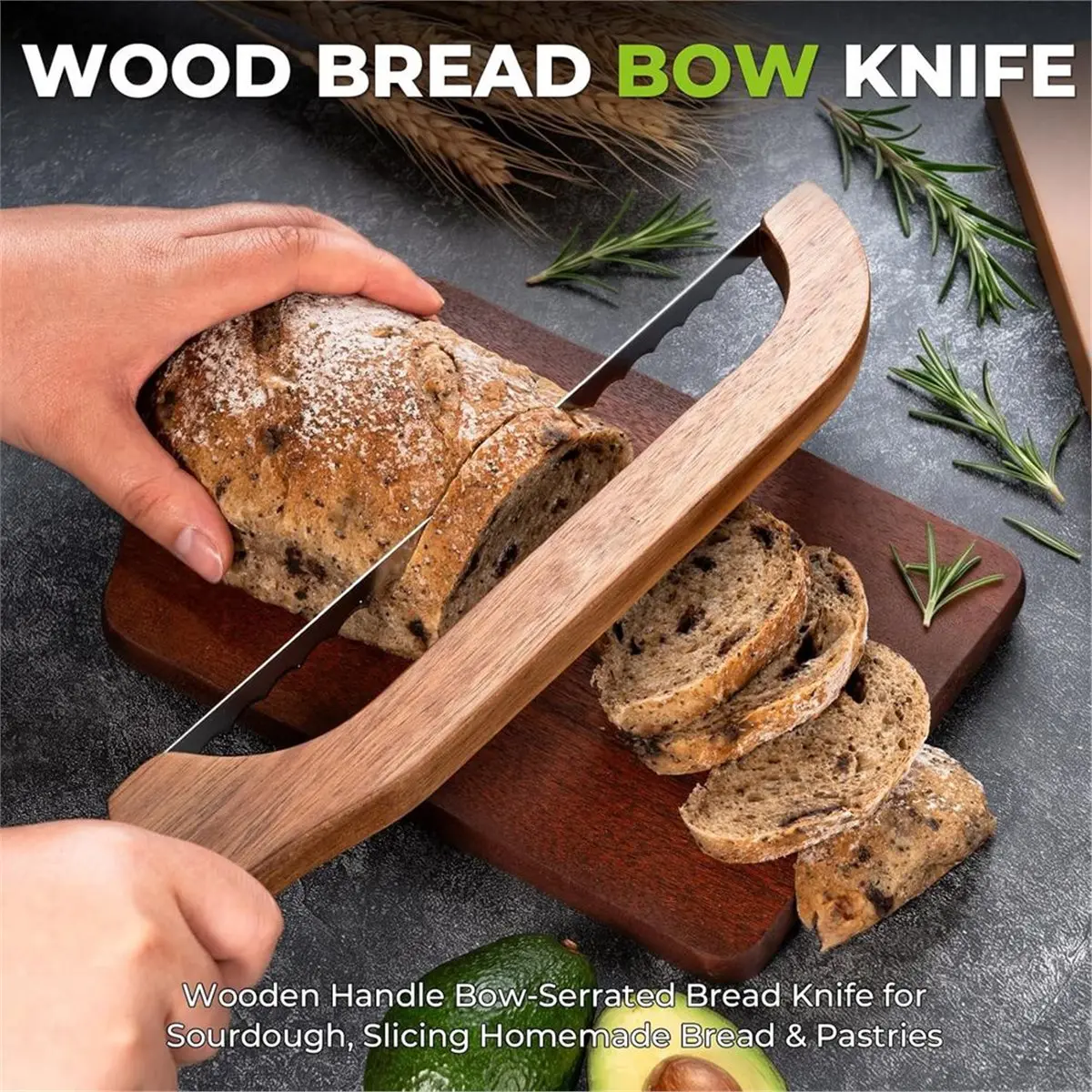 Wooden Bread Knife Saw Bread Knife Toast Saw Anti Bending Wooden Slicer Knife