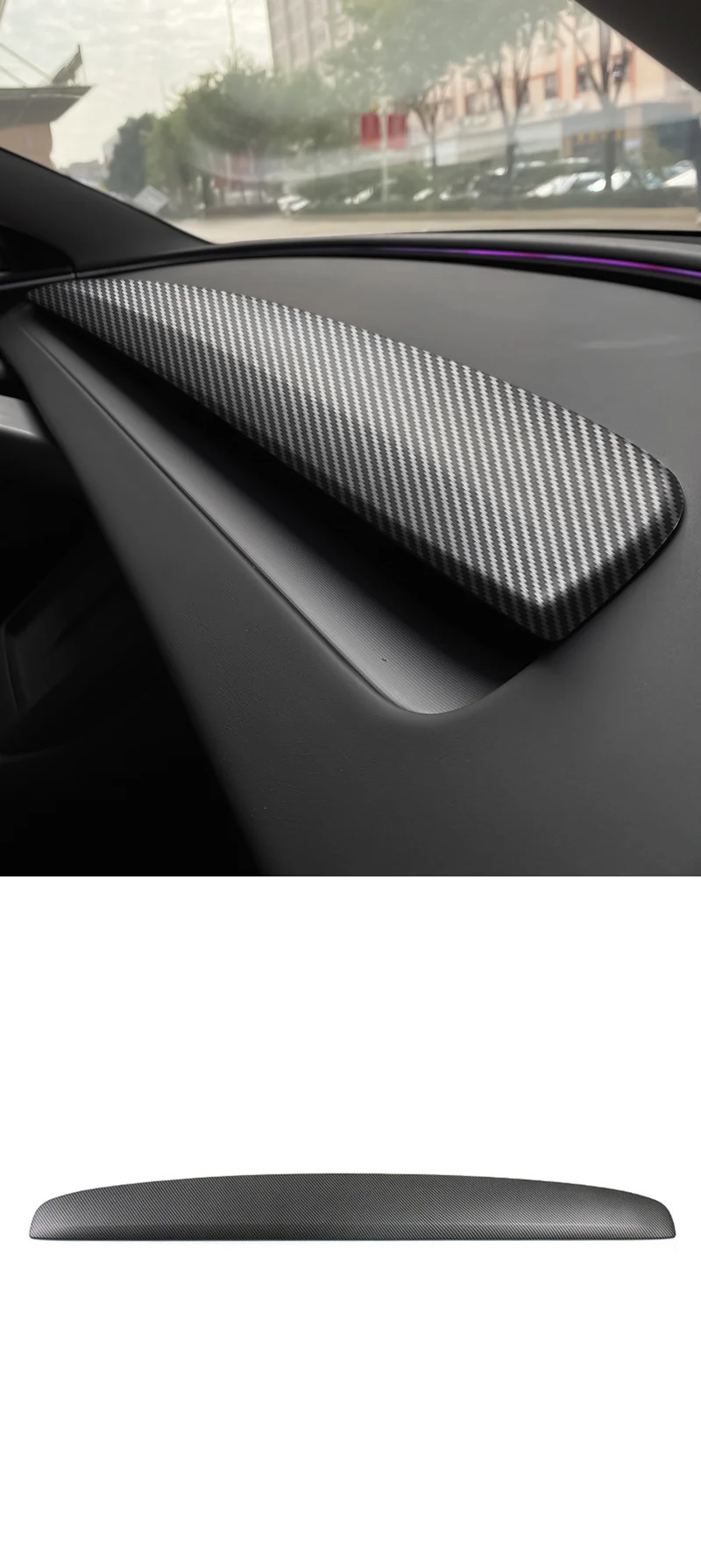 HEENVN Für Tesla Model 3 Highland Y Juniper ABS Armaturenbrett-Abdeckung Luftauslass-Verkleidung Innenraum-Stilzubehör – Detail 13