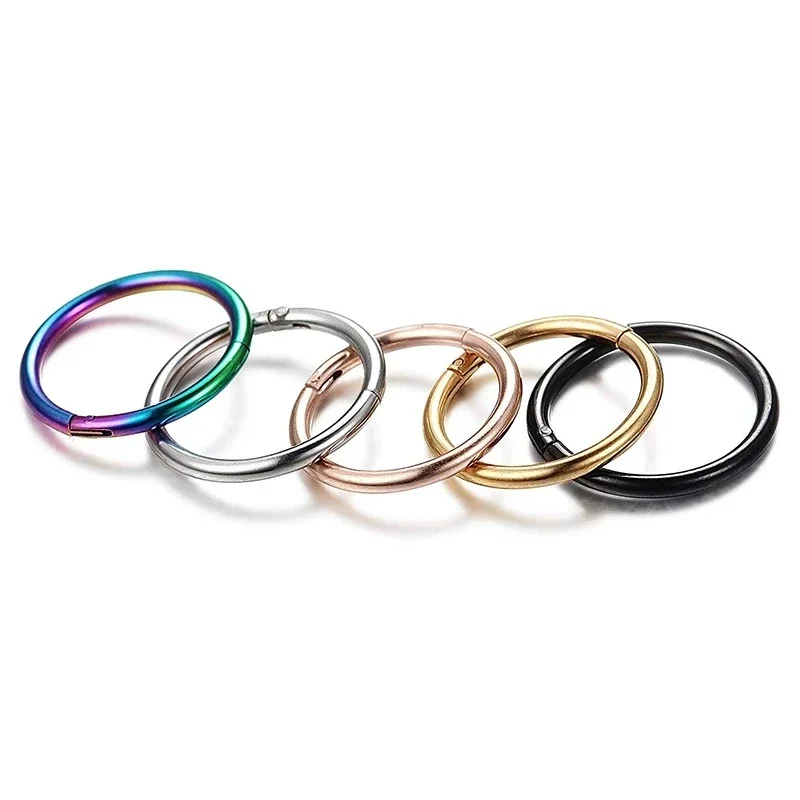 1 Piece 16G Surgical Steel Hinged Segment Clicker Ring Nose Septum Helix Cartilage Daith Twist Hoop Piercing Earring