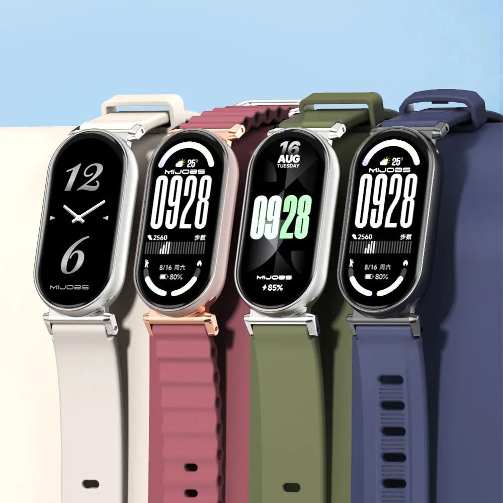 Strap for Mi Band 11 10 9 8 Watchband for Mi Band 10 Silicone Watch strap For Mi Band 9 Wrist Band Replacement Casual Style