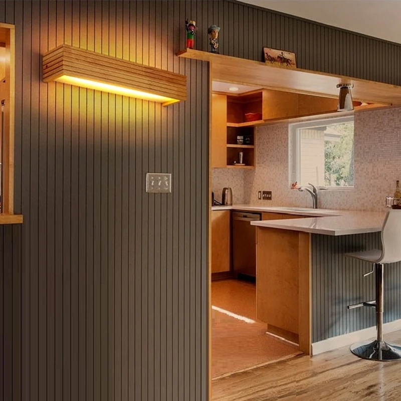 

Solid Wood LED Lamp Bathroom Mirror Cabinet Lamp Bathroom Dressing Table Lamp Original Wood Wall Lamp-A22G
