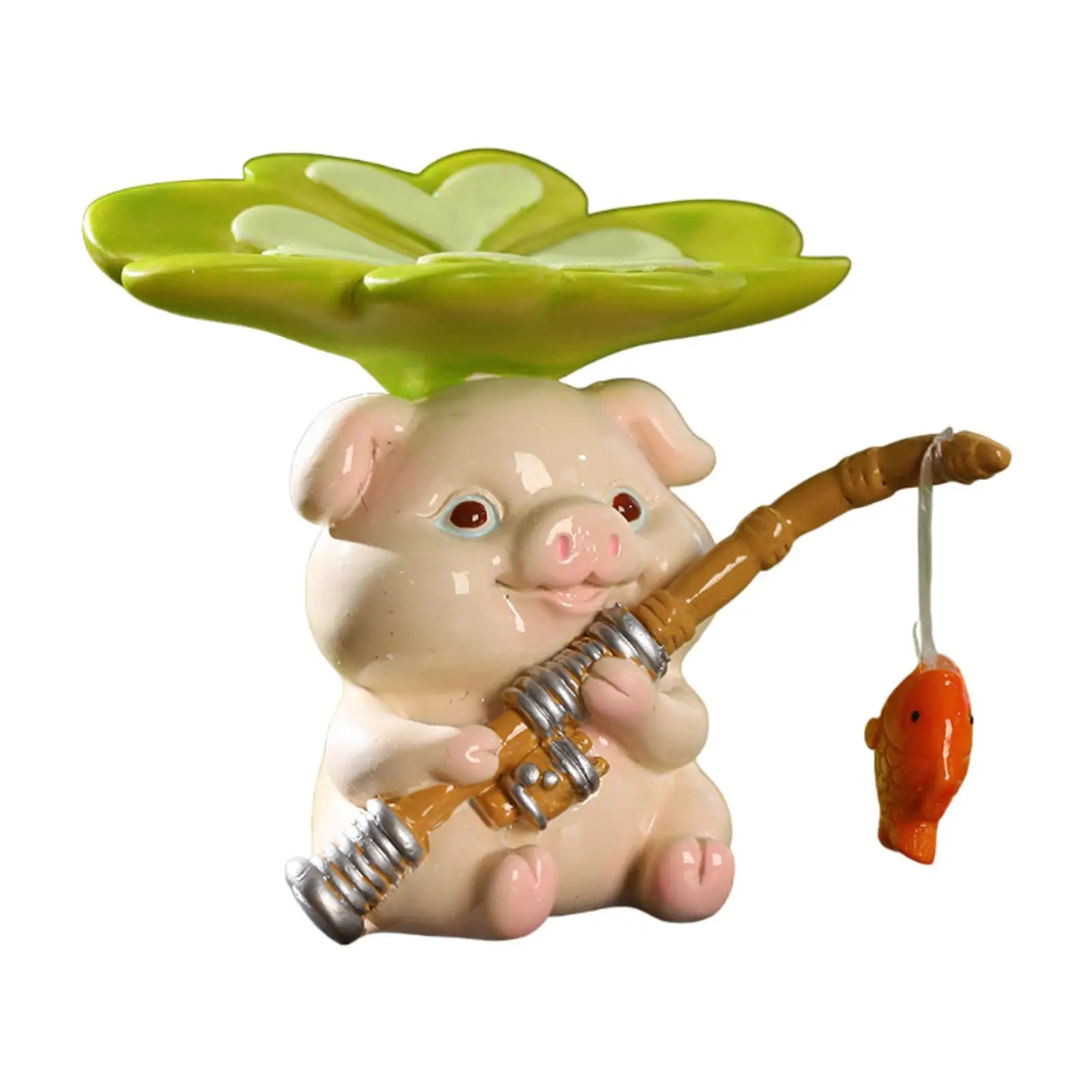 Small Pig Statue Fishes Tank Decoration Fine Workmanship Creative Design Pig