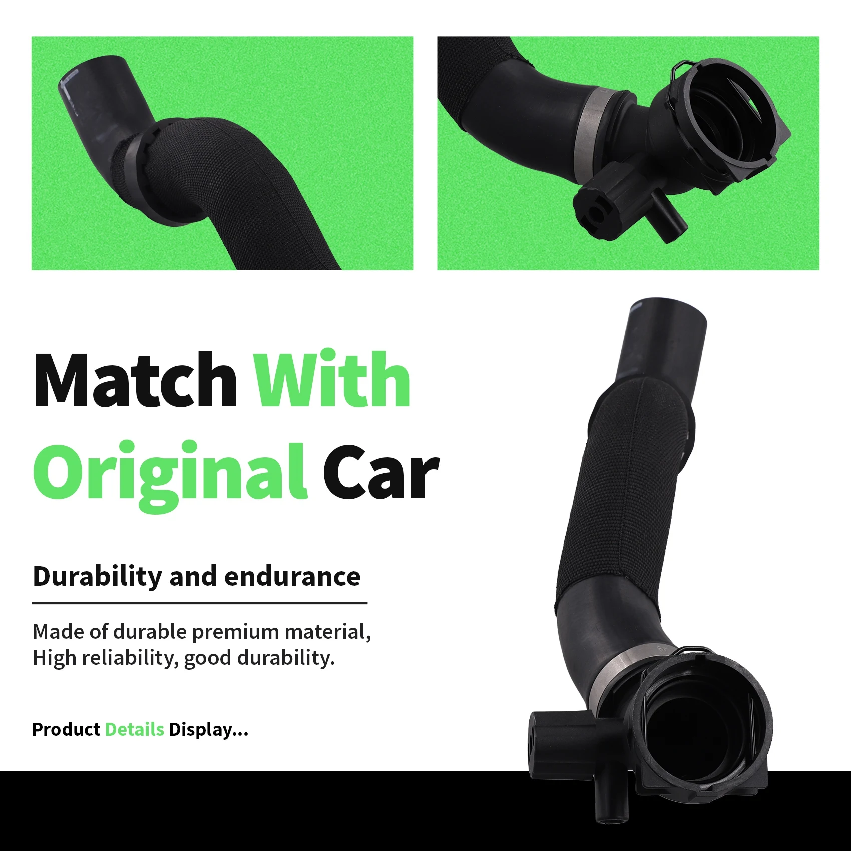 

Superior-For Bentley Continental Flying Car Radiator Hose Coolant Water Hose 3W0122101A 3W0122101C