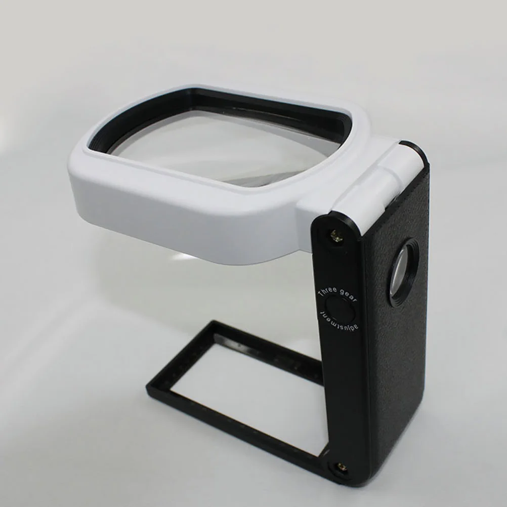 

Folding Light Magnifying Glass Handheld Magnifier LED Desktop Reading ABS Shell Portable Tool Child Foldable