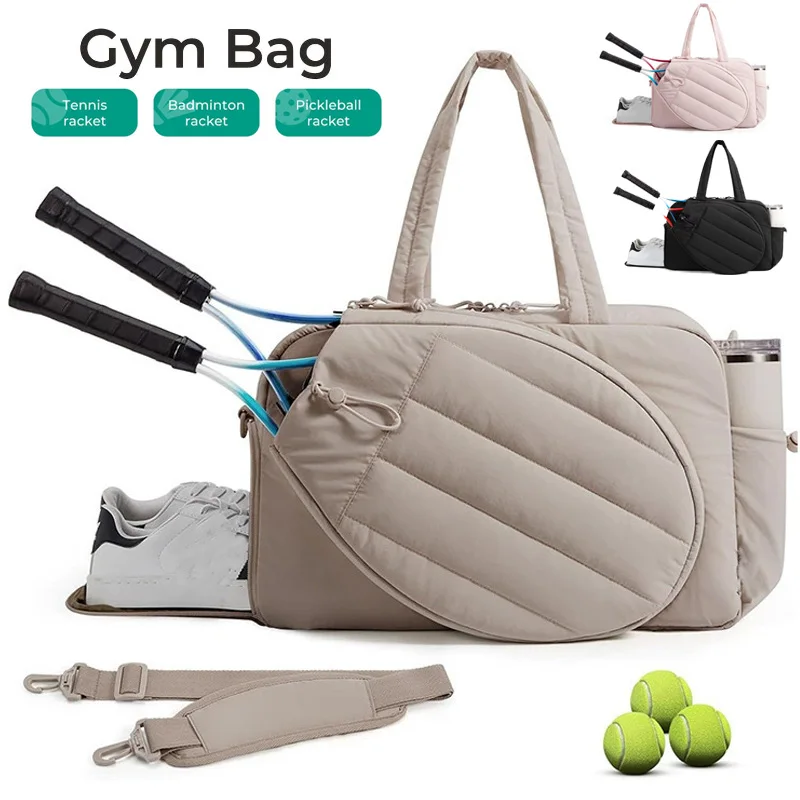 

Gym Bag for WomenTennis Rackets Bag Outdoor Travel Sports Training Shoulder Bags Badminton Paddle Handbag Weekender Duffel Tote