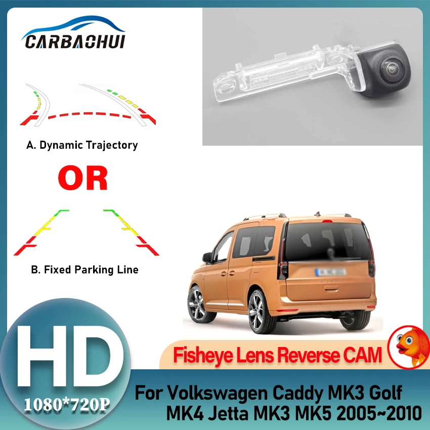 

140-градусная HD 1080x720P автомобильная задняя камера для Volkswagen Caddy MK3 Golf MK4 Jetta MK3 MK5 парковочная камера заднего вида ночного видения