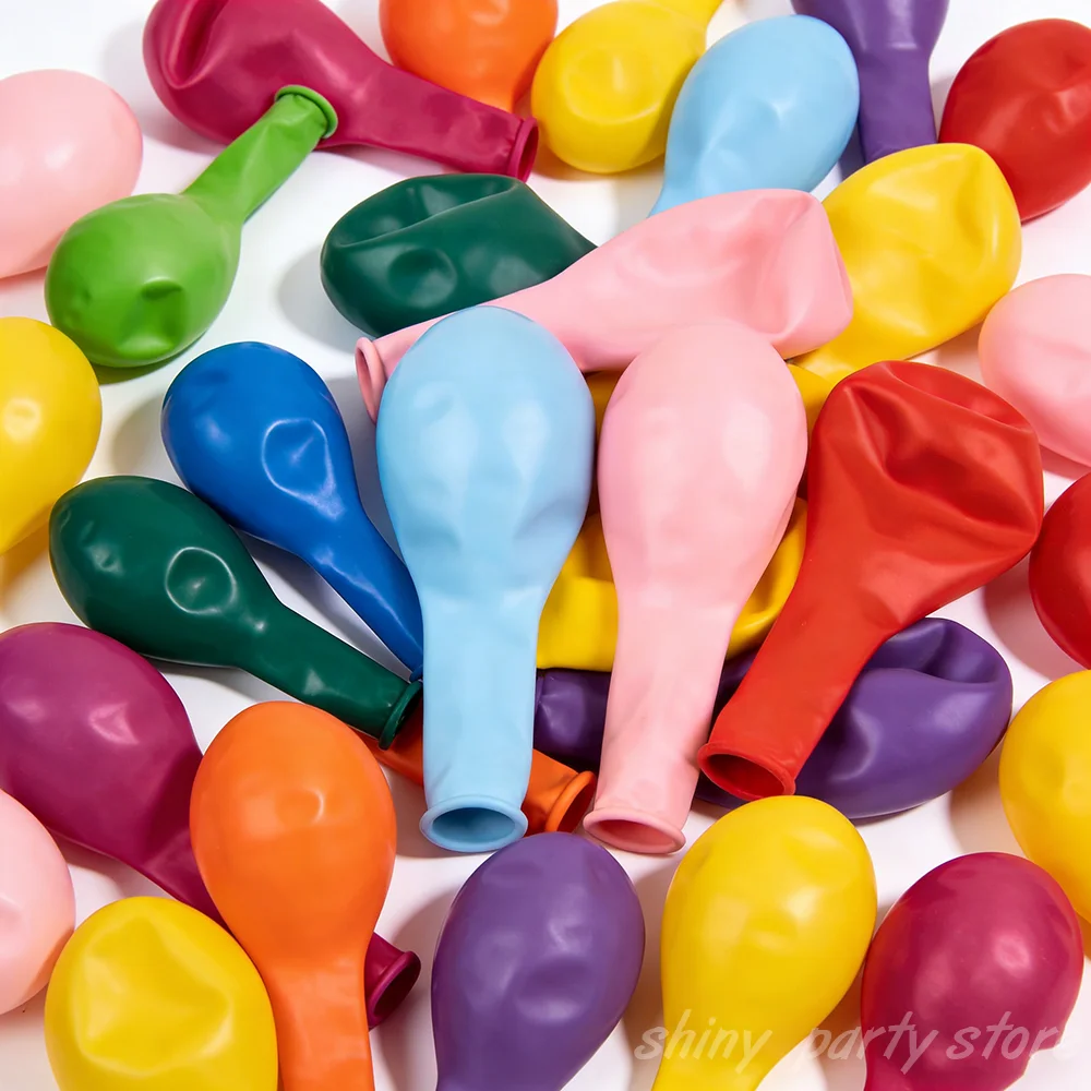 

100pcs Balloons Rainbow Round Matte Balloon 5inch 10inch 12inch Wedding Happy Birthday Holiday Unique DIY Decoration Supplies