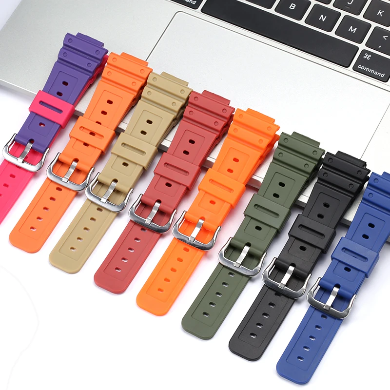 

16mm Resin Watch Band For Casio GA-2100 2110 Series Rubber Strap Men Sports Quick Release Bracelet Watch Accessories