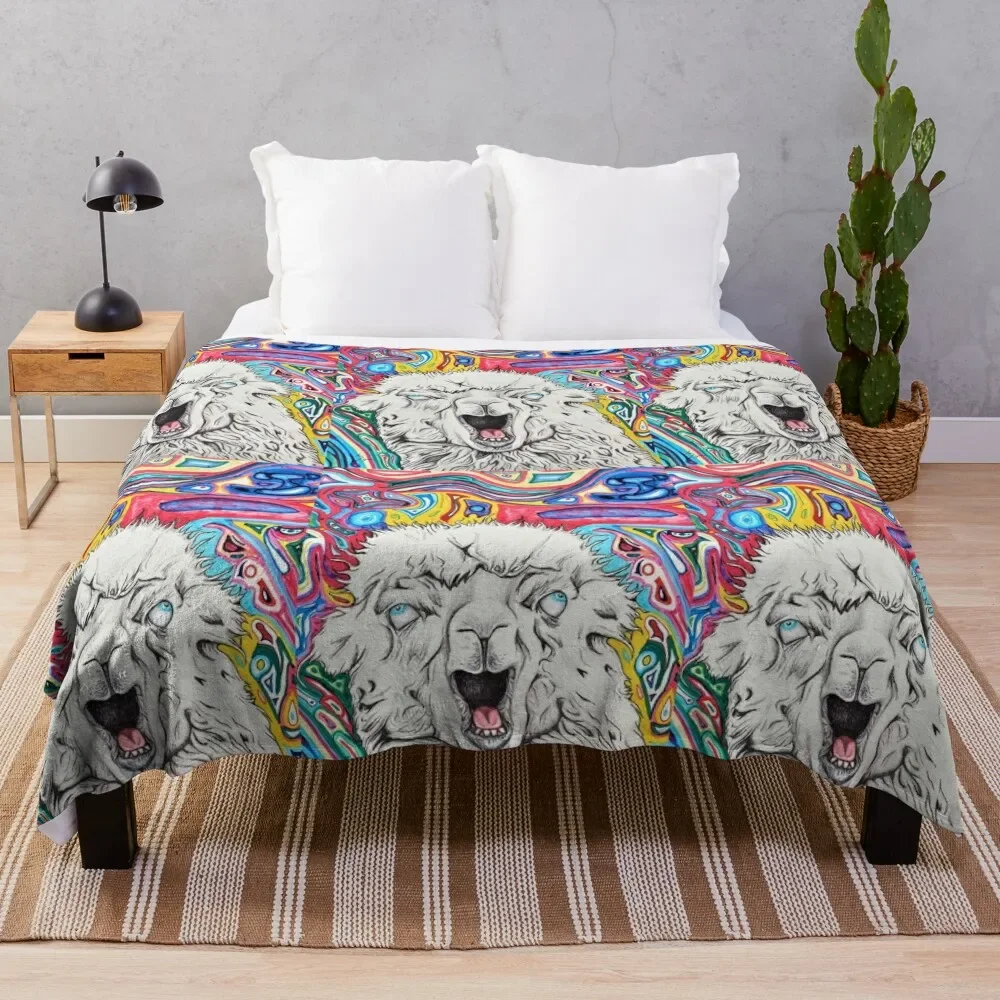 

Neurotic Llama Throw Blanket Soft Plaid Luxury St Furry Soft Beds Blankets Decorative Sofa Kid'S Flannel For Sofa Thin Blankets