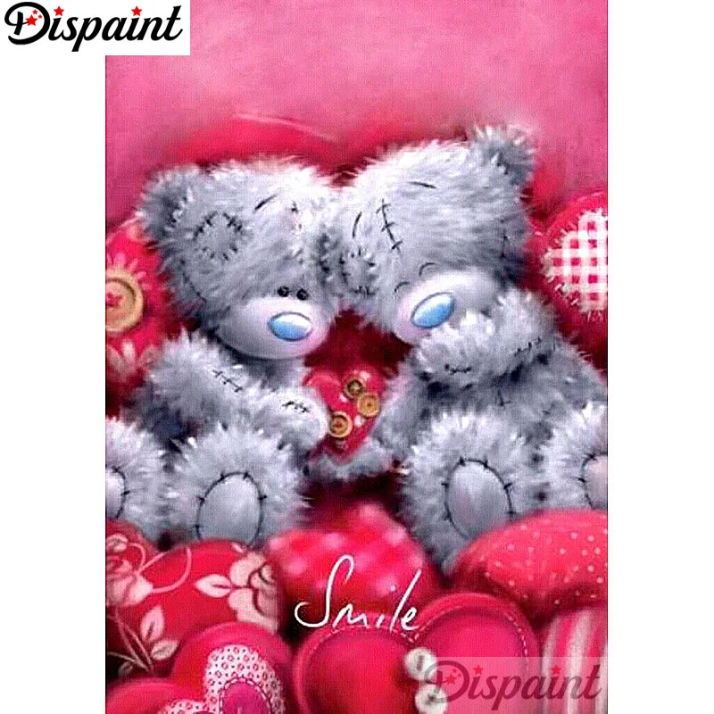 

Dispaint Full Square/Round Drill 5D DIY Diamond Painting "Animal bear scenery" 3D Embroidery Cross Stitch Home Decor Gift A12286