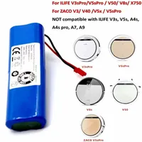 Genuine 14.8V 3500mAh 18650 Lithium Battery For ILIFE V3s Pro, V50, V5s Pro, V8s, X750 Robot Vacuum Cleaner Battery