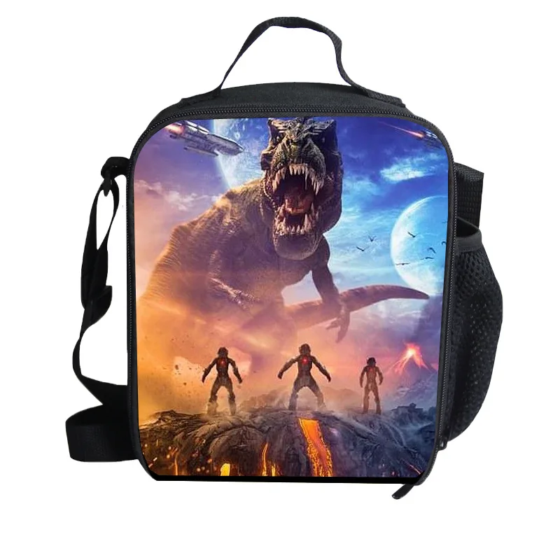 Dinosaur cartoon Tyrannosaurus rex meal bag, cartoon hand-held ice pack, children's lunch bag, elementary school bento bags