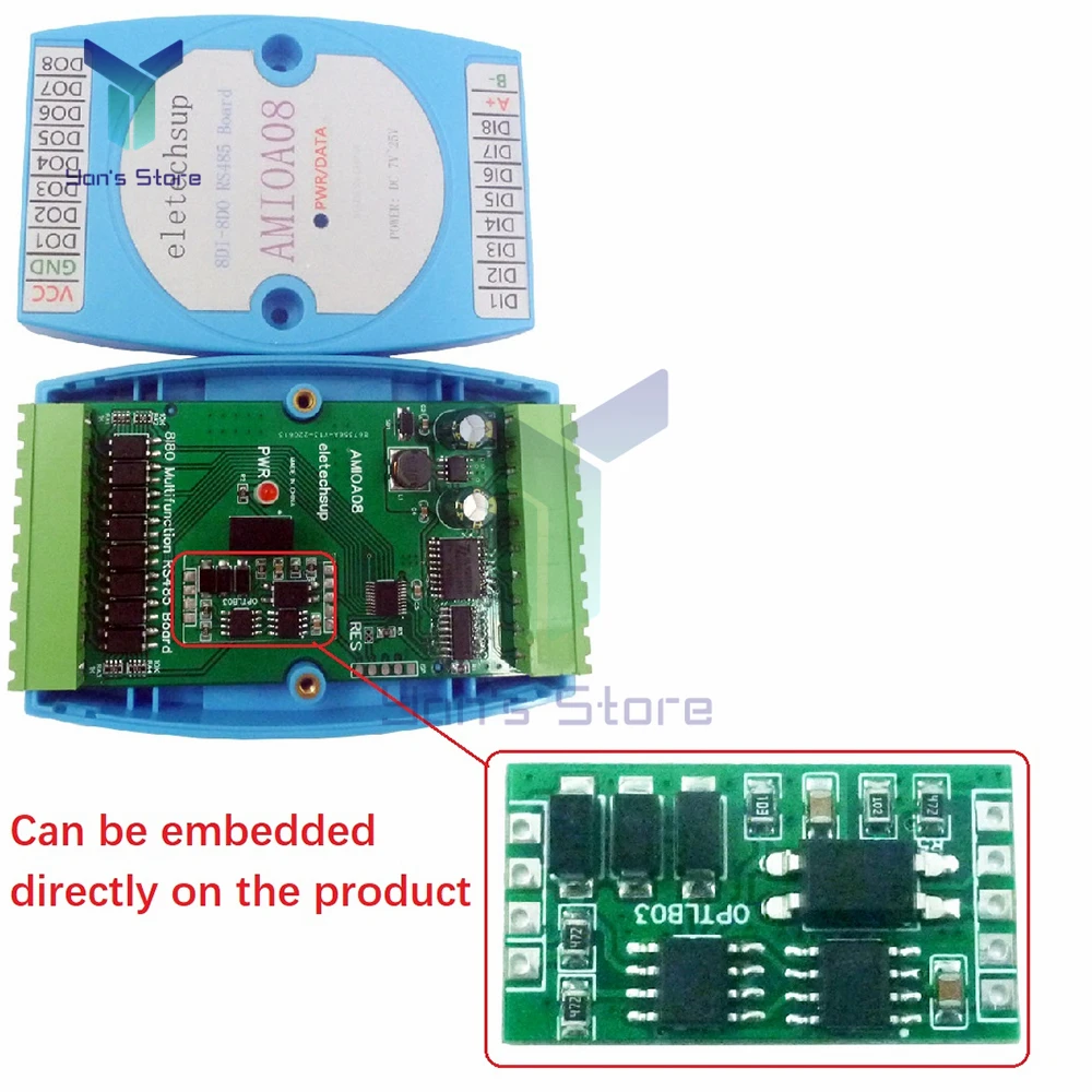 PLC MCU FPGA용 산업용 등급 RS485 - TTL232 UART 절연 통신 서지 보호 모듈