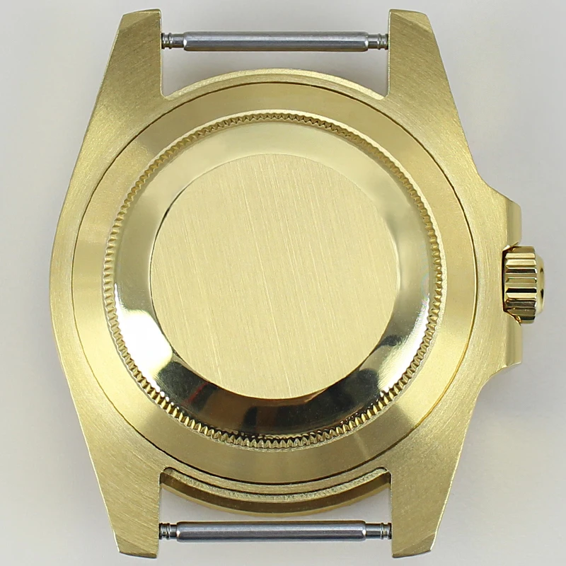 Gold 40mm Sapphire Glass Watch Case Waterproof For NH35 NH36 NH34 NH38 Miyota8215 Eta2824 Movement Watch Parts 28.5mm Dial Yacht