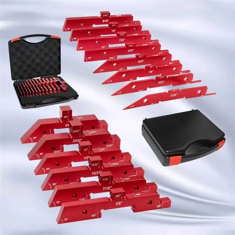 A02F-Workbench Setting Strip(1 Set), 14-Piece Precise Setting Block Set,Height Gauge- Ideal For Table Saws And Woodworking Proje