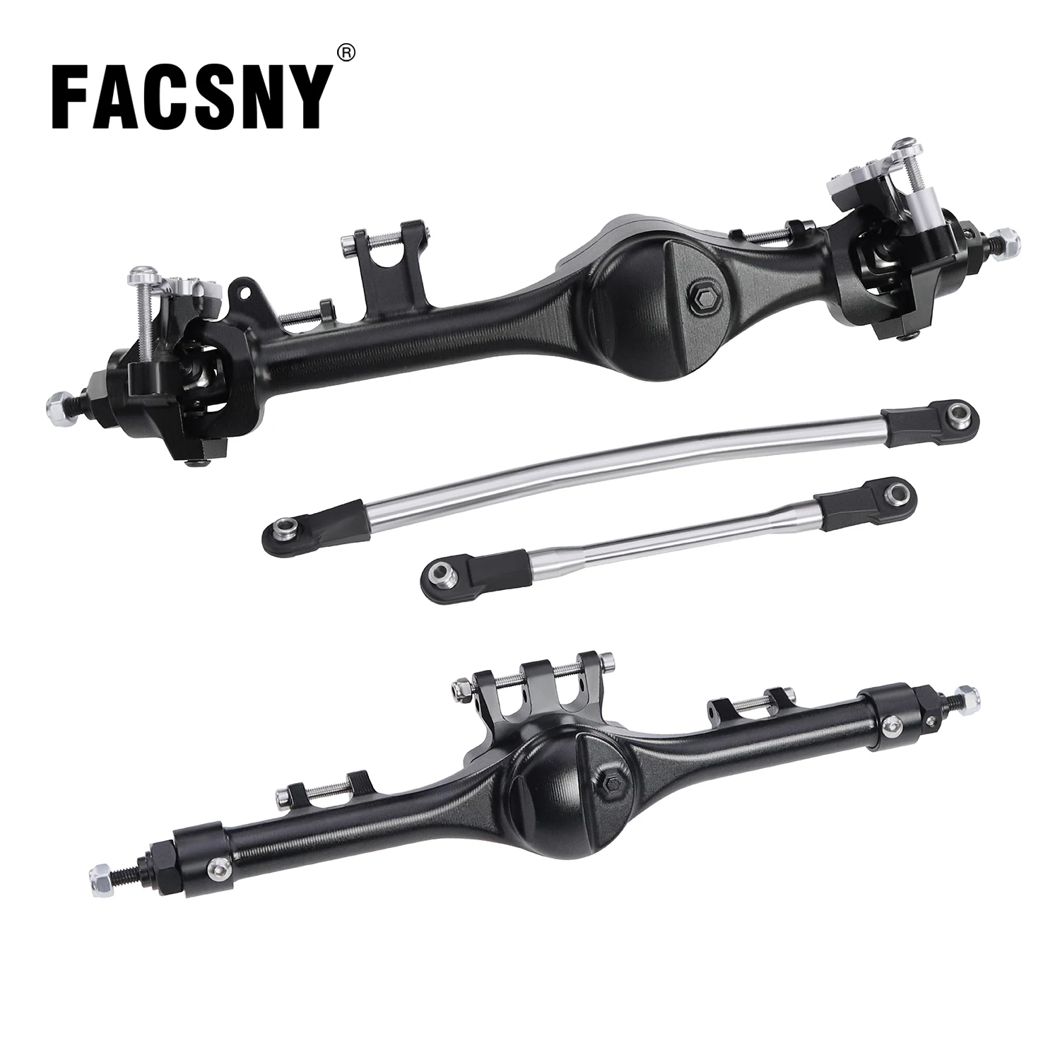 

F10T Aluminum Front Rear Straight Axle Complete For 1/10 RC Crawler Axial SCX10 II Vanquish VS4-10 Phoenix F10T Upgrade Parts