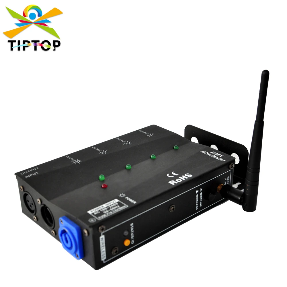 

Multiple Installation Methods 4 DMX Distributor with 2.4G Wireless DMX High Voltage Protection Independent Input Output Signal