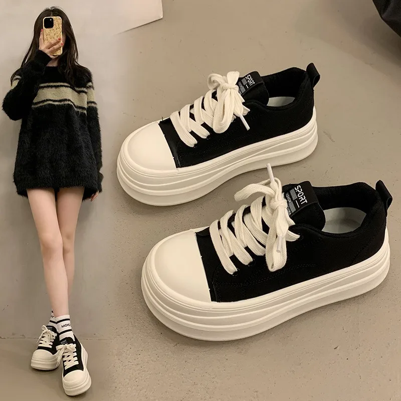 

New Women's Shoes 2026 Fashion Platform Sneakers Brand Designer Shoes for Women Spring Comfortable Casual Shoes Zapatos De Mujer