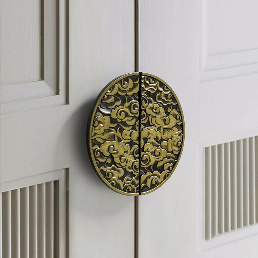 

New Chinese Style Auspicious Clouds Furniture Handles Advanced Rounded Wardrobe Cabinet Wine Cabinet TV Cabinet Handles
