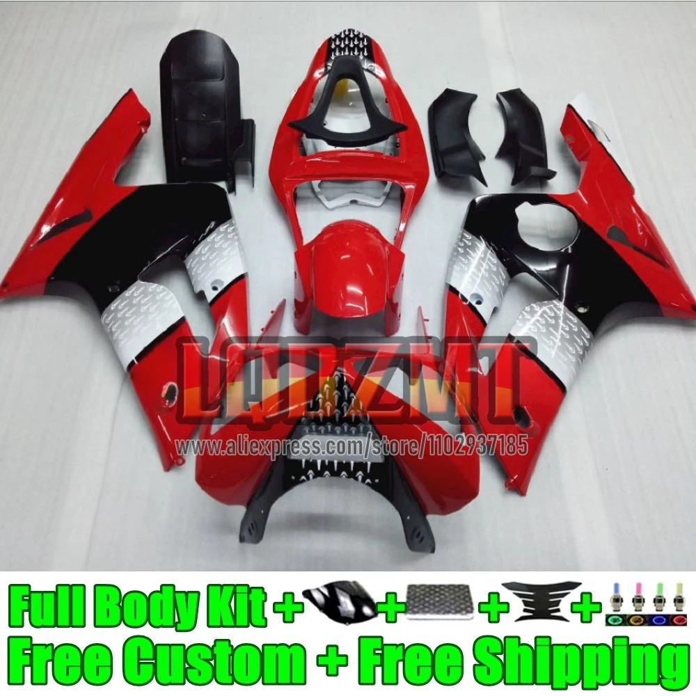 Injection Body For KAWASAKI NINJA ZX-636 ZX-6R 37No.19 ZX 6R 636 6 R 600CC red glossy ZX636 ZX6R 2003 2004 ZX600 03 04 Fairing