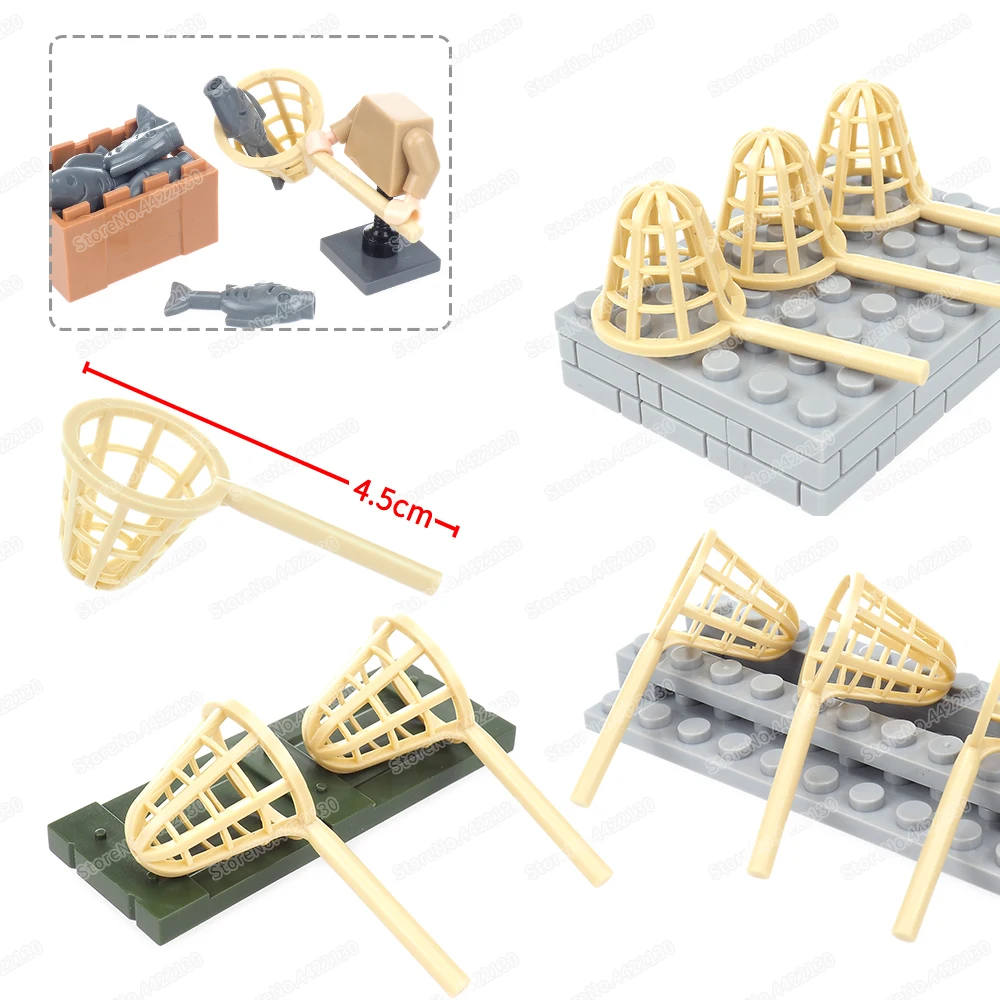 미니 네트 백 빌딩 블록 조립, Moc 캡처 도구, 그리드 피규어 장비, 모델 매치 장면 구성 요소, 어린이 선물, DIY 장난감