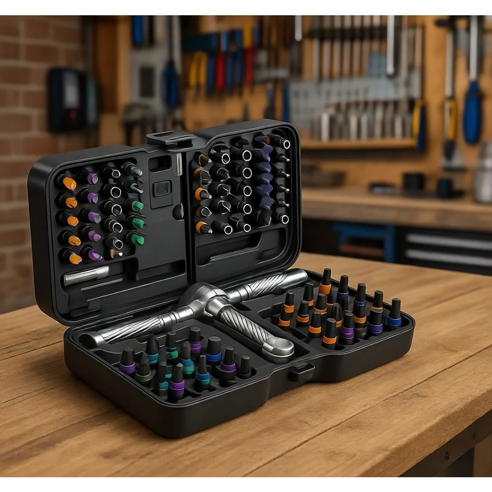 

Набор магнитных отверток из 100 предметов с битами из стали S2 и гибким штоком для ремонта мебели, электроники и велосипедов