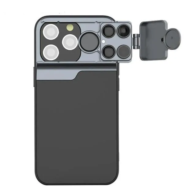 5 In 1 Vlog Lens Case Kit 30X Super Macro Lens CPL Fisheye Telephoto Lens For IPhone14 Accessories For iPhone 14 Pro Max