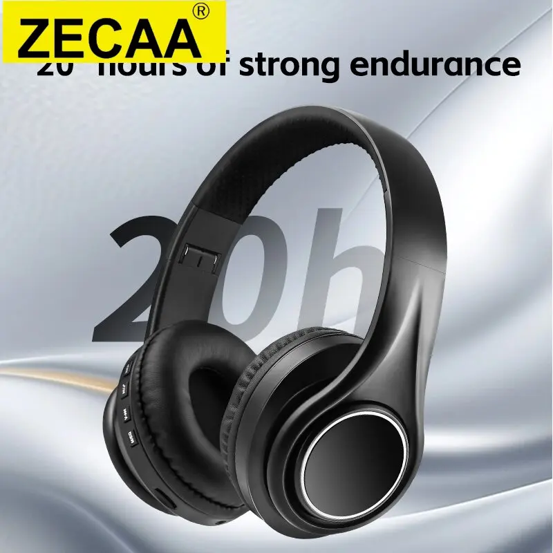 

ZECAA Foldable Bluetooth Wireless ANC Headphone 5.4 Head On Earphones HiFi Sound Headphone Noise Cancelling Video Game Headphone