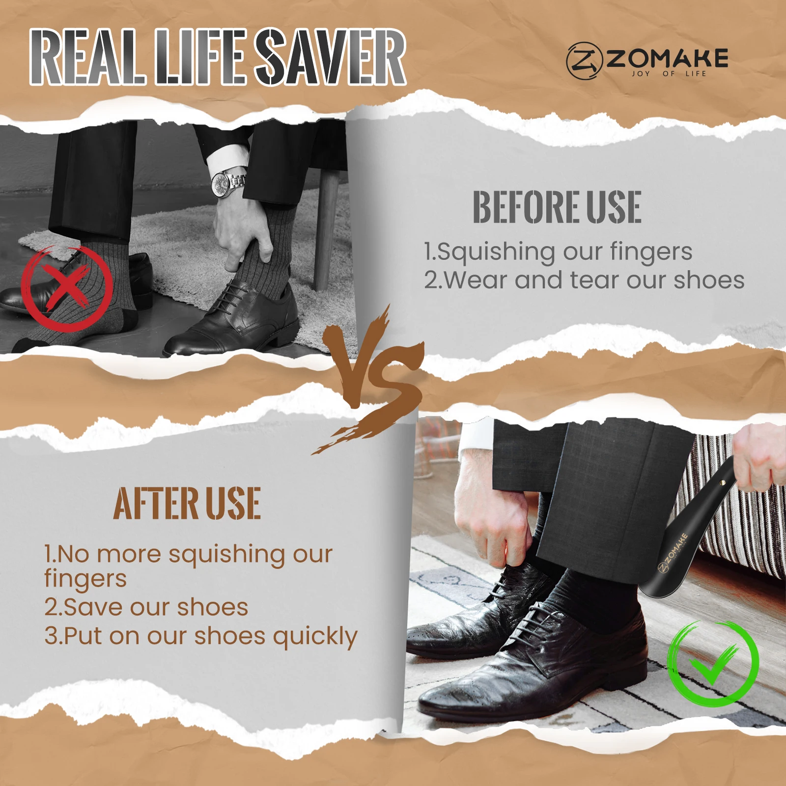 الخريف 16 سنتيمتر قصيرة الفولاذ المقاوم للصدأ لبيسة الحذاء المهنية المحمولة كسول حذاء مساعد هدية الكريسماس مناسبة للأطفال المسنين