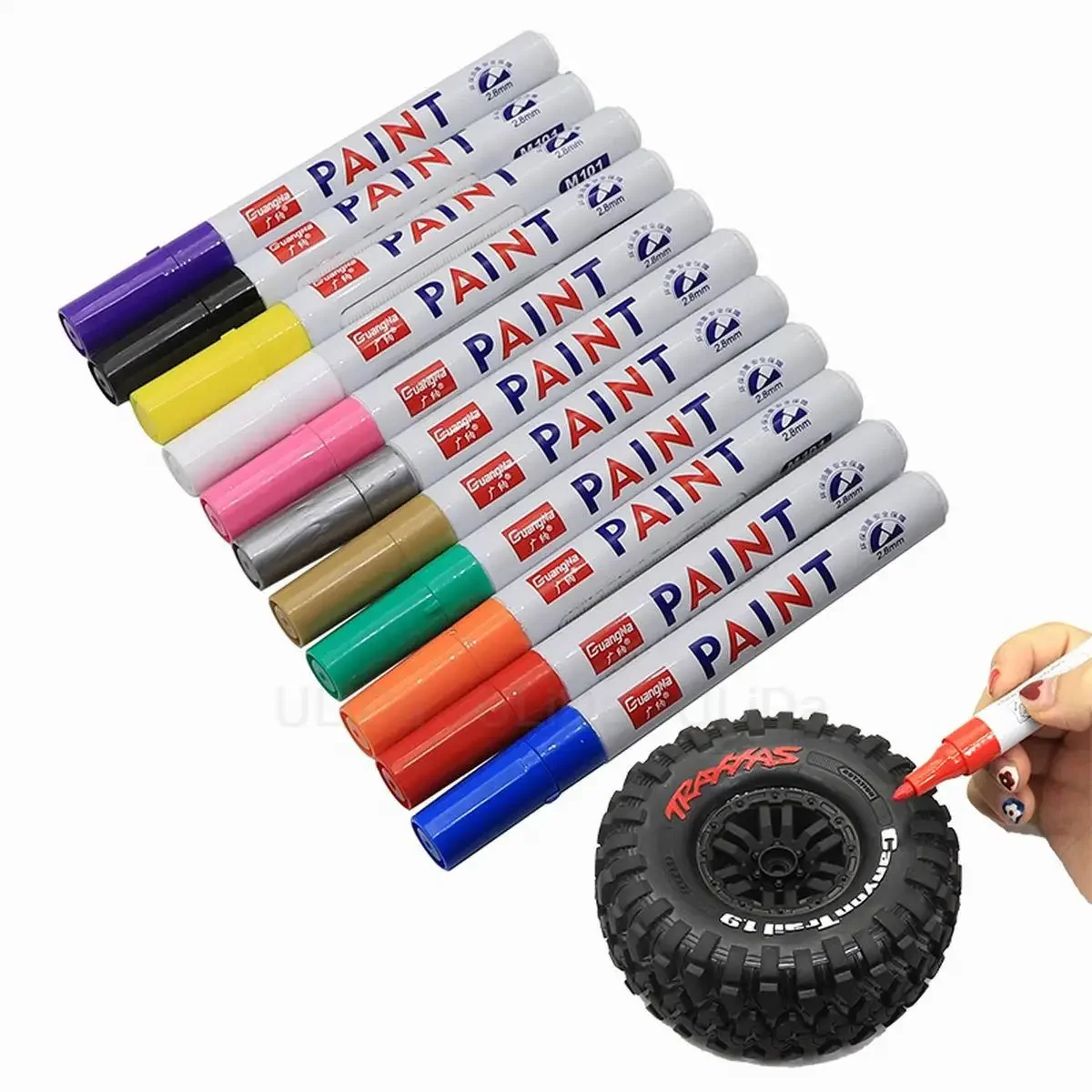 1Pcs White Red Black Green / Color Waterproof Rubber Permanent Paint Marker Pen Car Tyre Tread Environmental Tire Painting