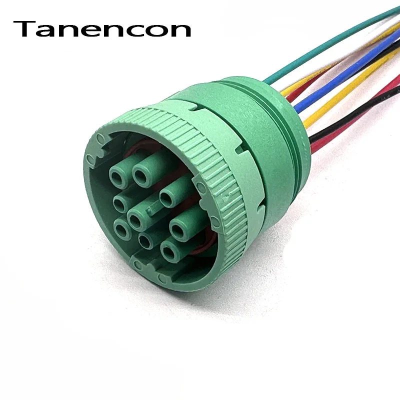 1 ชุด Deutsch 9 Pin Auto กันน้ํา Connector เครื่องมือวินิจฉัยวงกลมสายรัดปลั๊ก HD16-9-1939P HD16-9-1939S สําหรับ Track