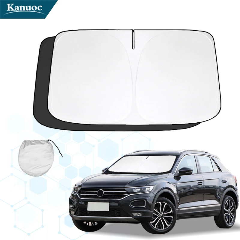 For VW Volkswagen T-Roc Troc 2017-2023 Car Window Sunshade Cover Sun Shade Windshield Visor Protector Windscreen Folding