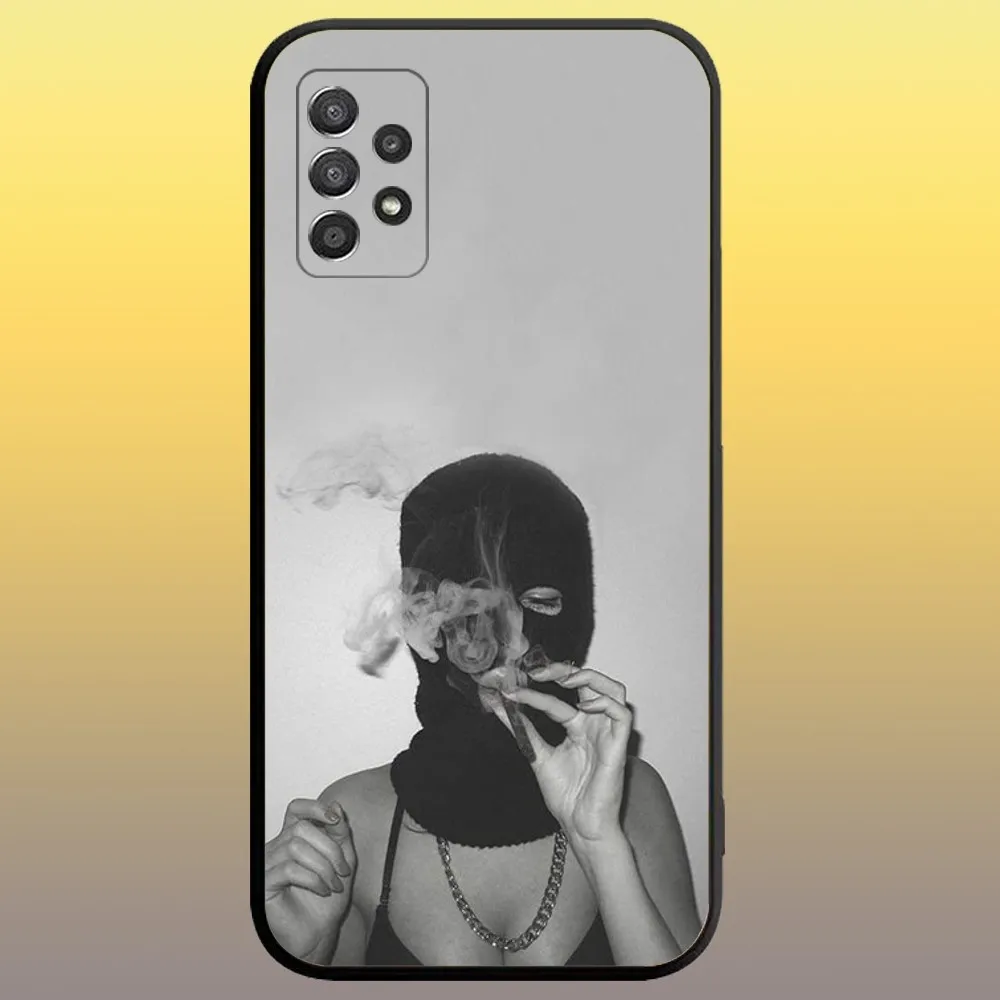 Masked Goon Thug Life Teared Girl Phone Case for SamsungA 91,80,73,72,71,70,53,52,51,42,41,40,32,31,30,22,21,20,13 S 4G 5G Case