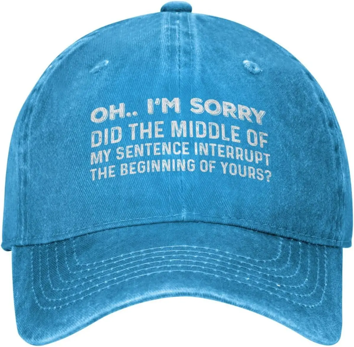 I'm Sorry Did The Middle of My Sentence Interrupt The Beginning of Yours Hat for Men Baseball Cap Vintage Caps