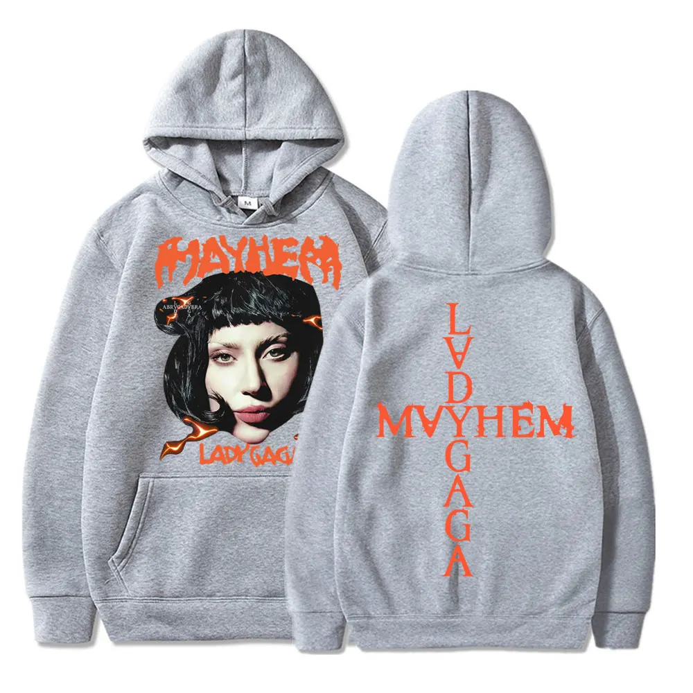 Lady Gaga The Mayhem Ball Tour 2025 Hoodie Fashion Men Women Retro Trend Sweatshirt Fleece Oversized Y2k Long Sleeve Streetwear