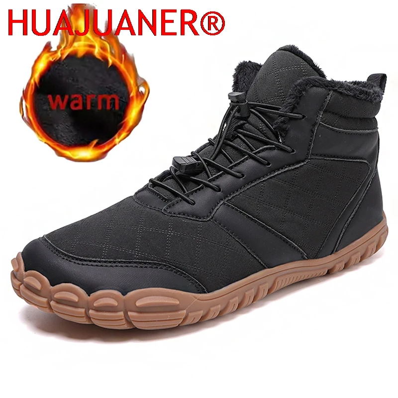 

Зимние ботинки для пар, походные ботинки, нескользящие, теплые, повседневные, для ходьбы босиком, водонепроницаемые, высокие, для путешествий и альпинизма