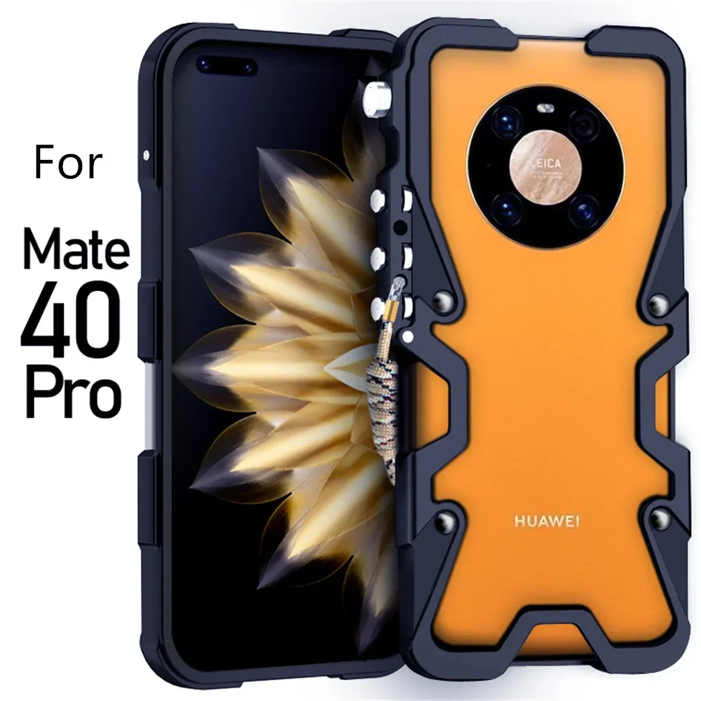 New! Shockproof Metal Armor Case For Huawei Mate 50 Pro Case Aluminum Cover Funda For Huawei Mate 40 Pro 60 Pro + 50 RS CAse