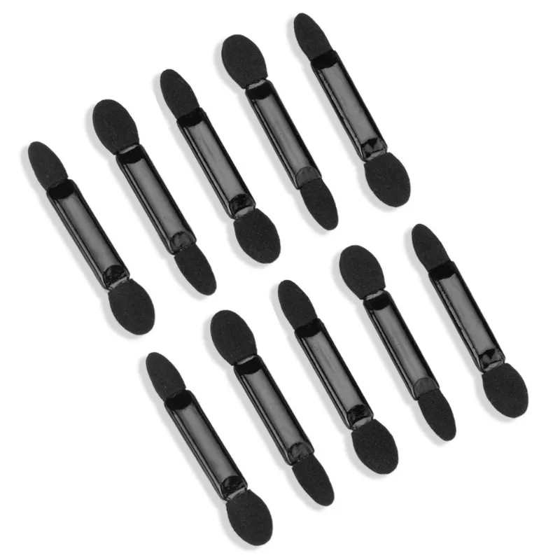 10pcs Portable Eyeshadow Brush Double-headed Black Eyeshadow Sponge Brush Eyeshadow Cosmetics Eye Shadow Make Up Supplies