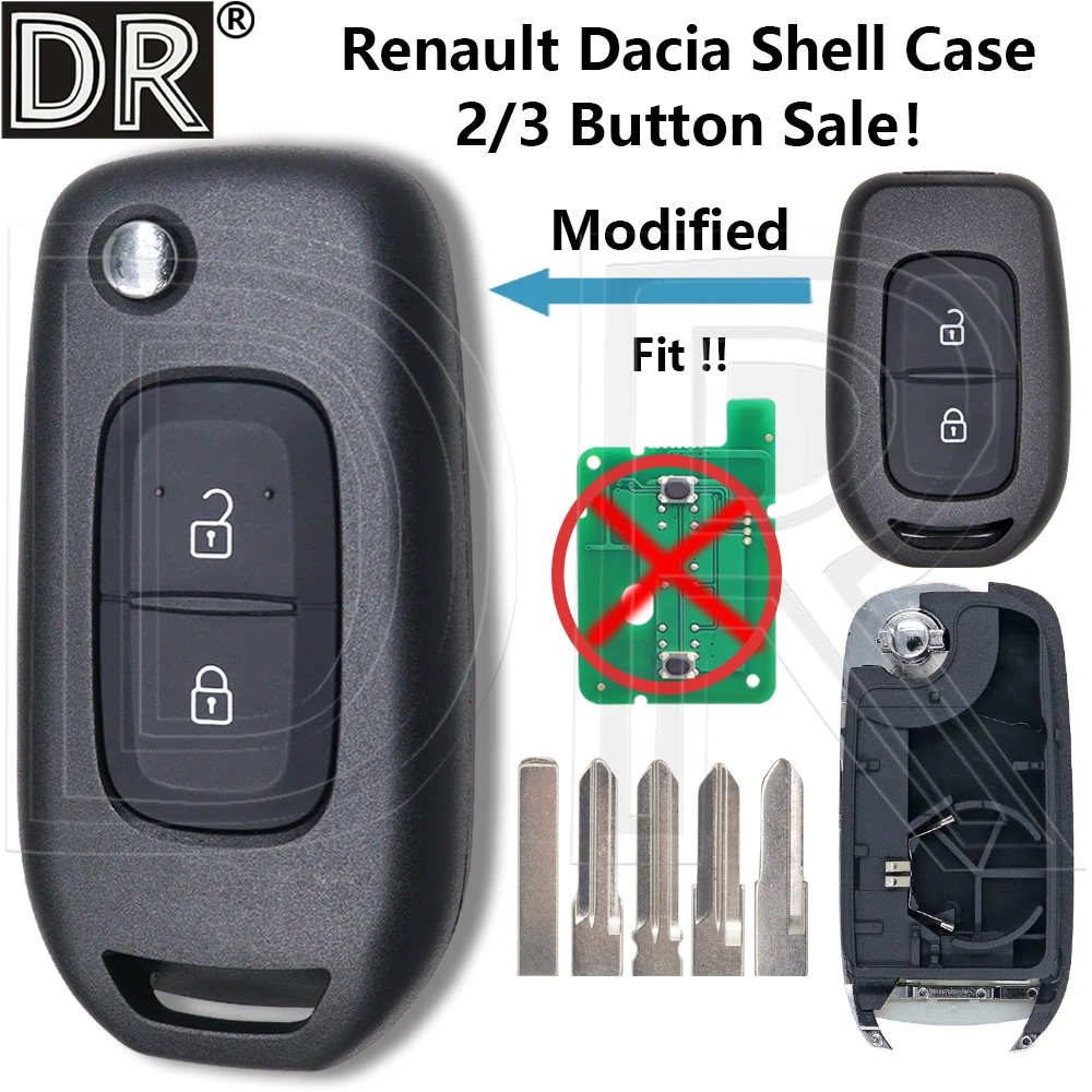 Great Car Key Modified Shell Case Only Support CWTWE1G0003 For Renault Dacia Symbole Logan Sandero Trafic Lodgy Dokker Duster