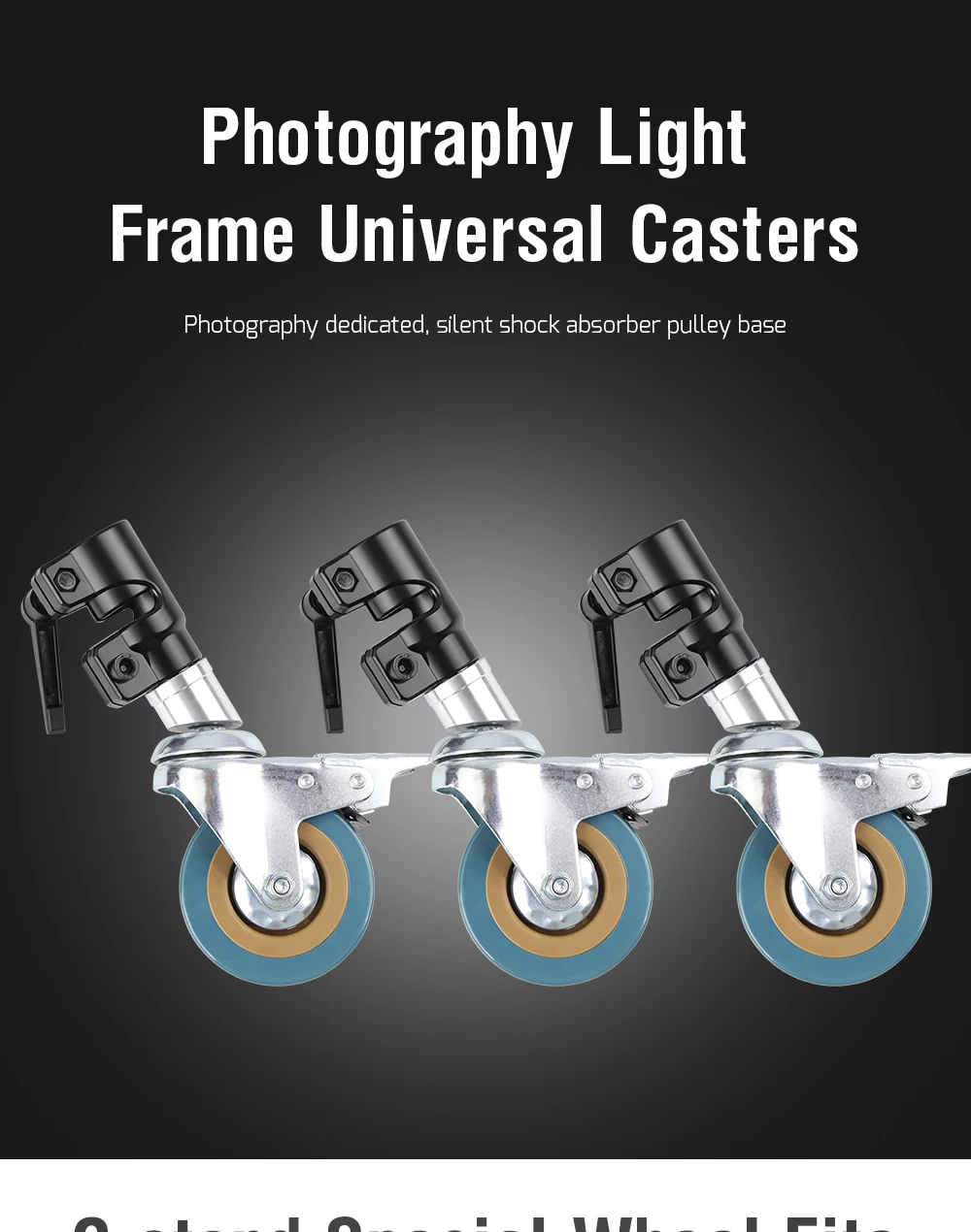 SH 2.6/3.3M Black&Silver Photography C Stand Light Stand Heavy Duty Stainless Steel Magic Leg Arm Crossbar Grip Head Tripod