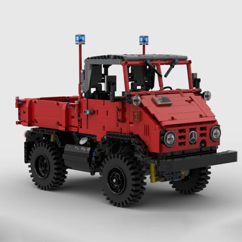 3821PCS Moc city Engineering RC Unimog U411 fire engine trailer model DIY creative ideas ChildToy christmasGift Technologyblocks