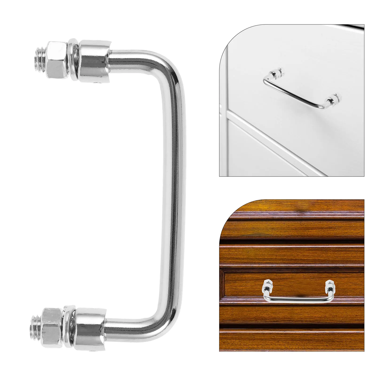

Heavy Duty Folding Handle Iron Chrome Plated Chest Cabinet Door Handle Non-Slip Durable Tool Box Pull Hardware For Industrial