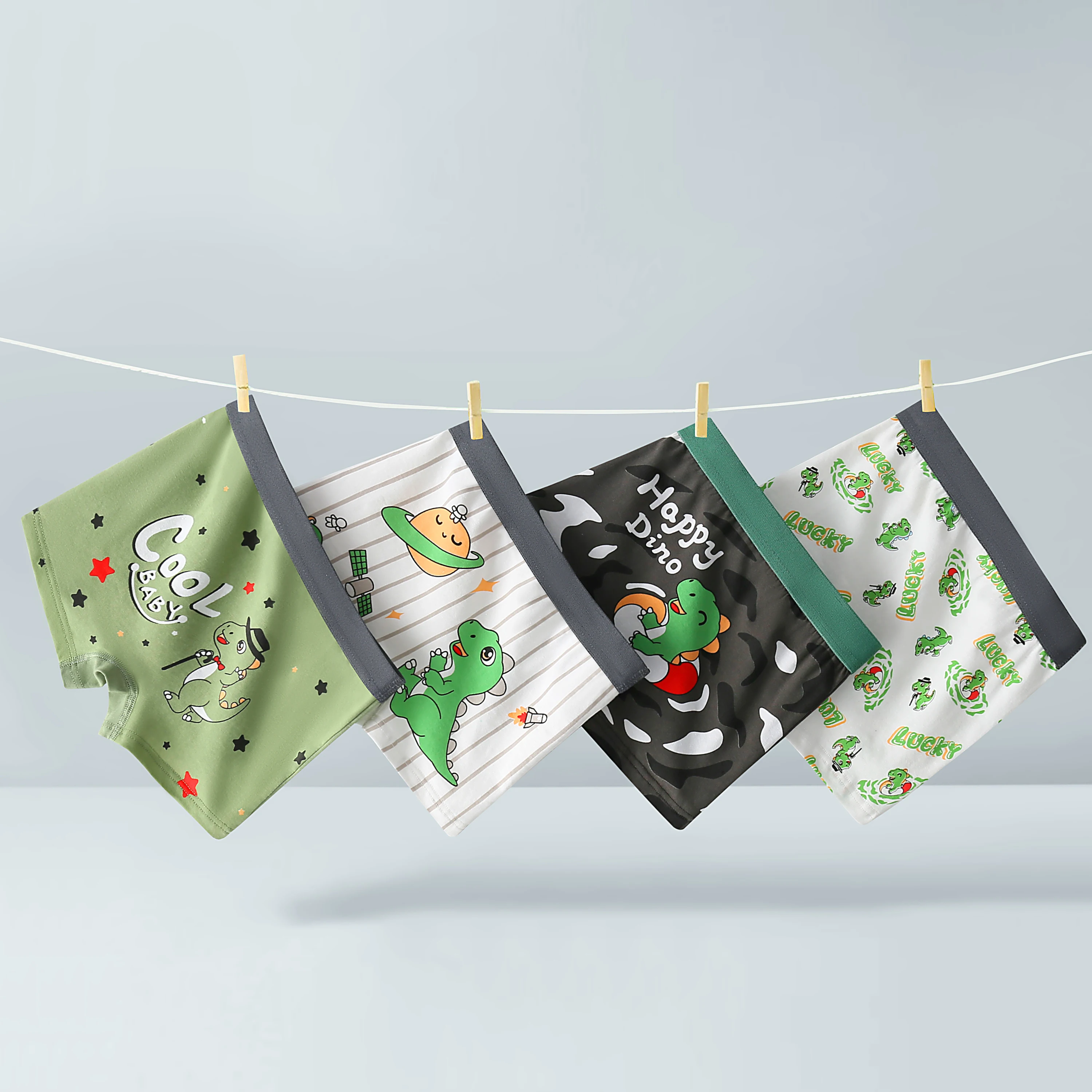 4 Pcs/Lot Boy Underwear for Kids Cotton Double Layer Crotch Breathable Boxer Panties Soft Cute Girls Briefs Children Underpants