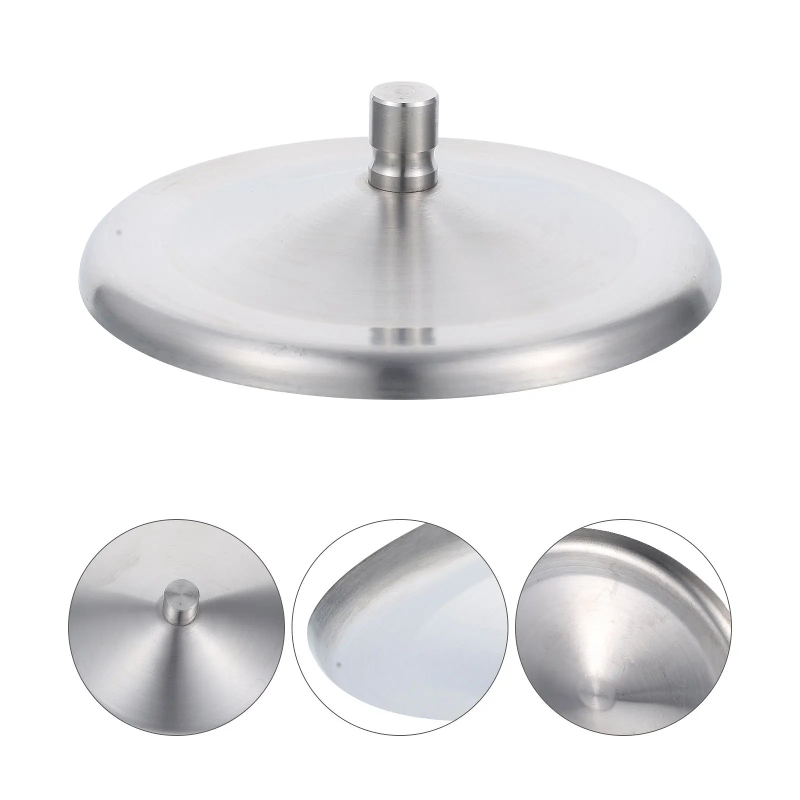 

5Pcs Stainless Steel Mug Covers Corrosion Resistant Leakproof Cup Lids Heat Insulation Round Handle Home Cup Lid