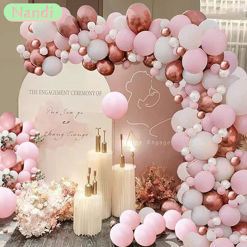 99PCS Wedding Latex Balloon Set Wedding Engagement Arch Scene Layout Birthday Decoration Background Wall Festival Balloon