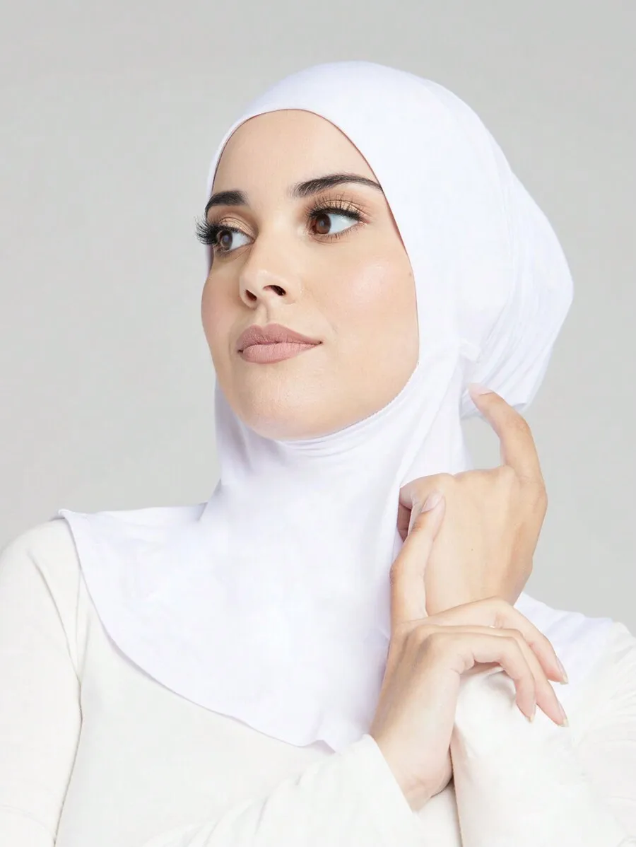 

Womens Solid Color Elastic Chin Cover Neck Warmer Scarf